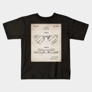 Spectacles Patent - Optometrist Eye Doctor Office Art - Antique Kids T-Shirt